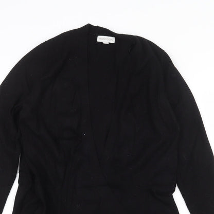 monso Womens Black V-Neck Viscose Cardigan Jumper Size S