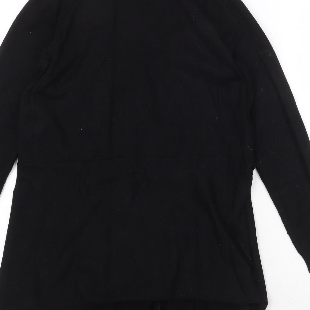 monso Womens Black V-Neck Viscose Cardigan Jumper Size S