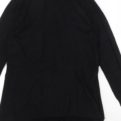 monso Womens Black V-Neck Viscose Cardigan Jumper Size S