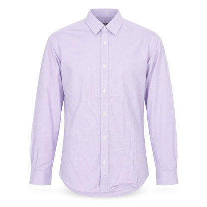 Corsivo Mens Purple Geometric Cotton Button-Up Size 15.5 Collared Button