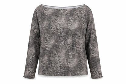 Lipsy London Womens Brown Boat Neck Animal Print Polyester Pullover Jumper Size 16 - Leopard Pattern
