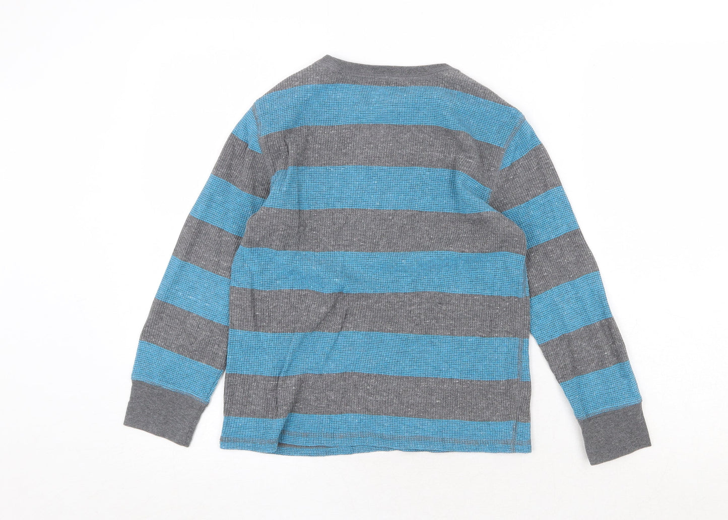 Wonder Nation Womens Multicoloured Round Neck Striped Cotton Pullover Jumper Size 8