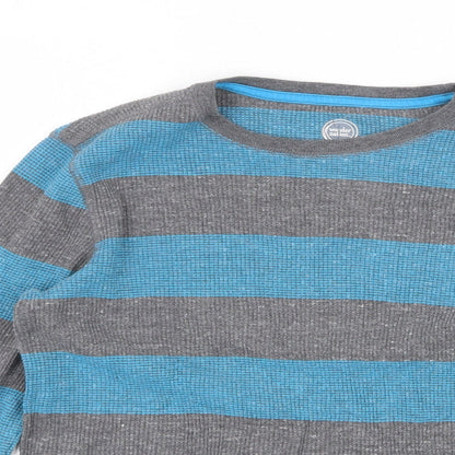 Wonder Nation Womens Multicoloured Round Neck Striped Cotton Pullover Jumper Size 8