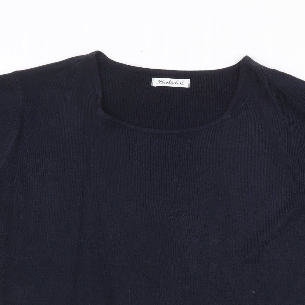 Womens UK Size 14 Berketex Blue Pullover Jumper