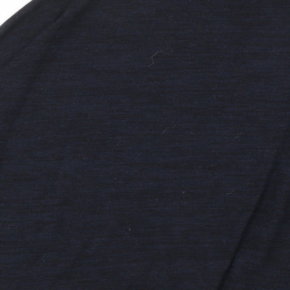 Just Womens Blue High Neck Polyester Pullover Jumper Size S