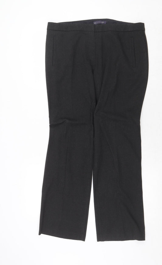 Womens UK Size 14 Marks and Spencer Regular Fit Dress Pants Grey Trousers