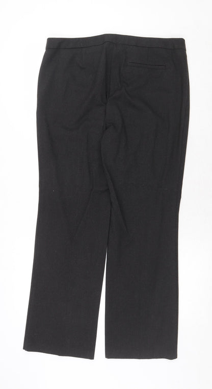 Womens UK Size 14 Marks and Spencer Regular Fit Dress Pants Grey Trousers