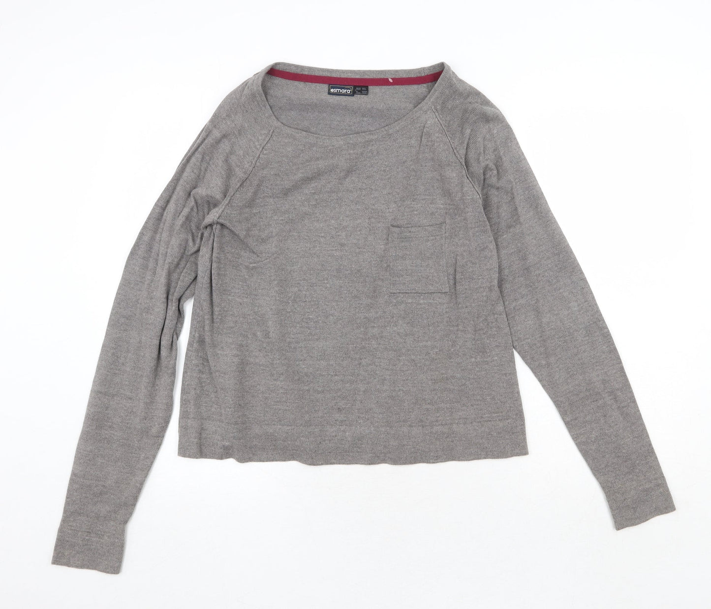 Womens UK Size 10 ESMARA Grey Pullover Jumper