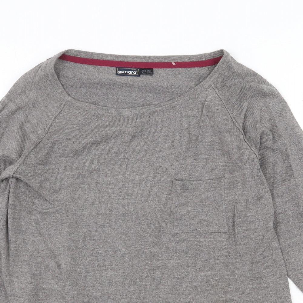 Womens UK Size 10 ESMARA Grey Pullover Jumper