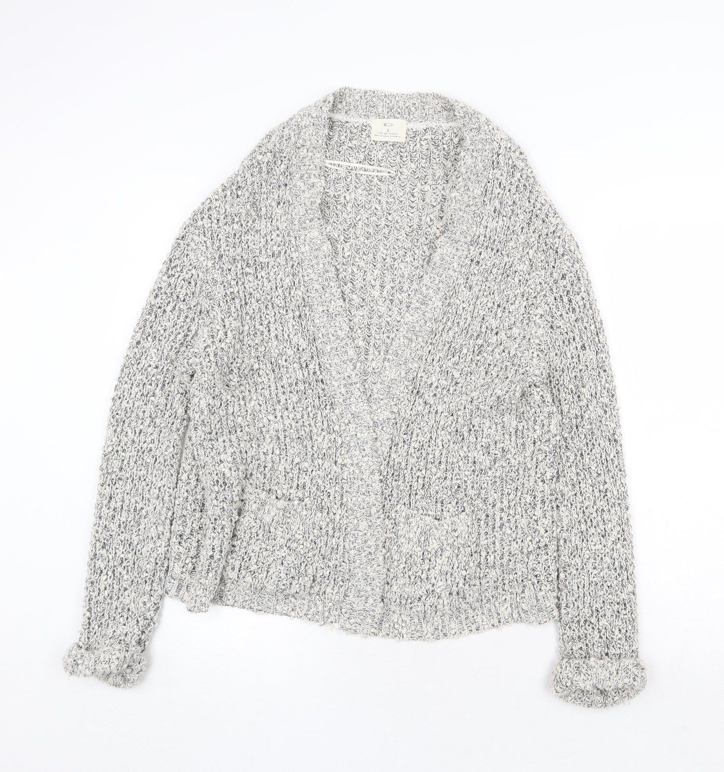 Womens UK Size S H&M Grey Cardigan Jumper