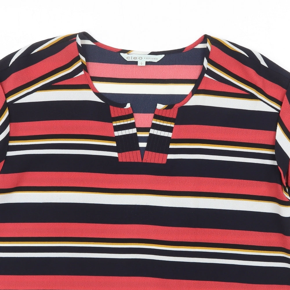Womens UK Size L Cleo Multicoloured Basic Blouse