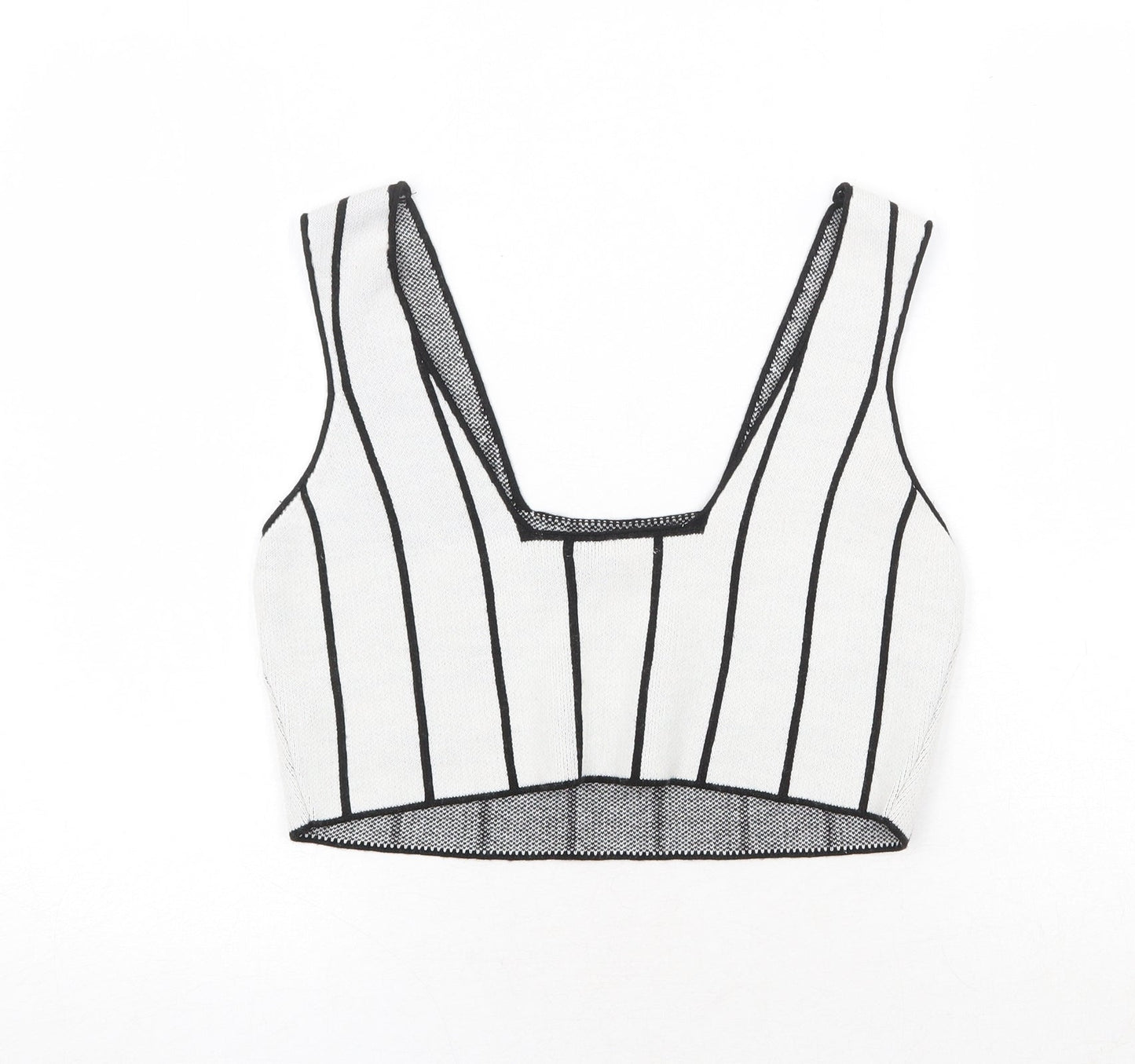 Womens UK Size 12 ASOS White Cropped Tank