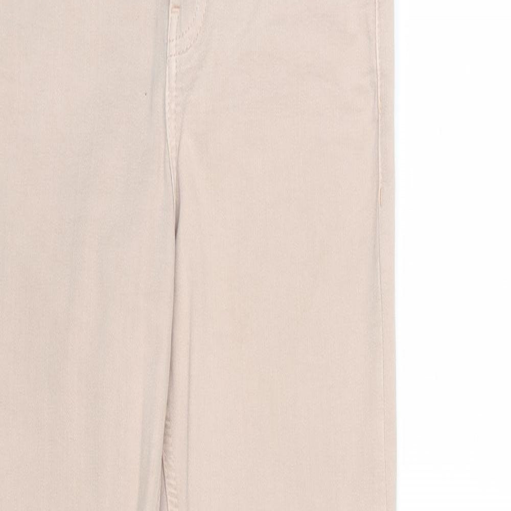 Topshop Womens Beige Cotton Skinny Jeans Size 25 in Regular Zip
