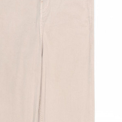 Topshop Womens Beige Cotton Skinny Jeans Size 25 in Regular Zip