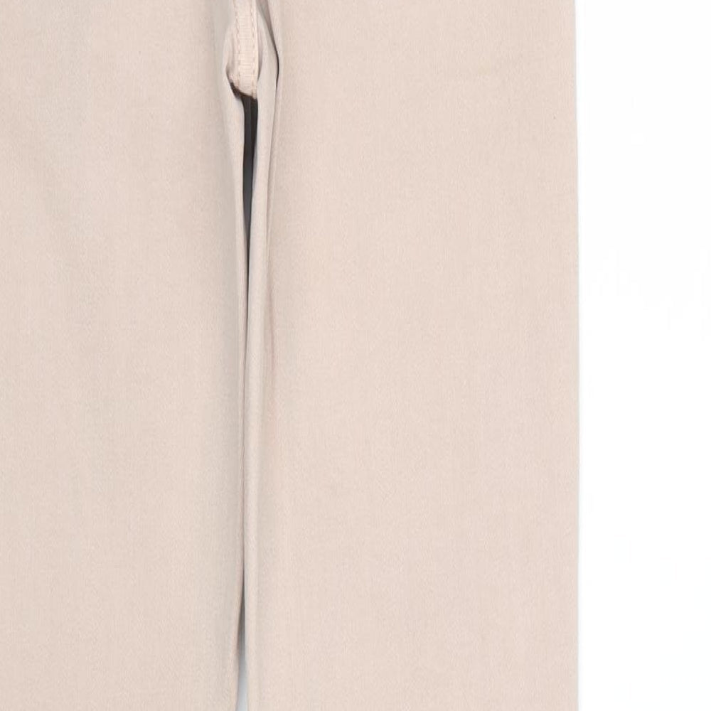 Topshop Womens Beige Cotton Skinny Jeans Size 25 in Regular Zip