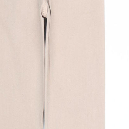 Topshop Womens Beige Cotton Skinny Jeans Size 25 in Regular Zip