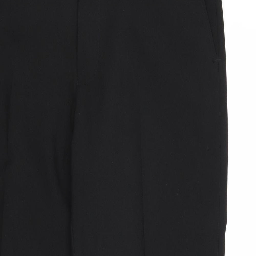 Womens UK Size 32 Debenhams Regular Fit Dress Pants Black Trousers