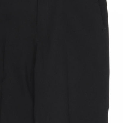 Womens UK Size 32 Debenhams Regular Fit Dress Pants Black Trousers
