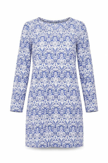 Baby Blue Womens Blue Geometric Polyester A-Line Size XS V-Neck Pullover