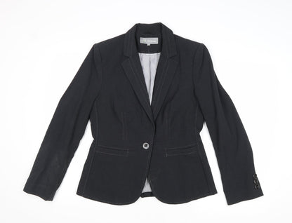 Marks and Spencer Womens Grey Polyester Jacket Blazer Size 10