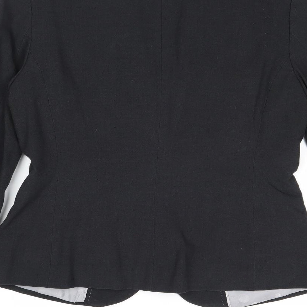 Marks and Spencer Womens Grey Polyester Jacket Blazer Size 10