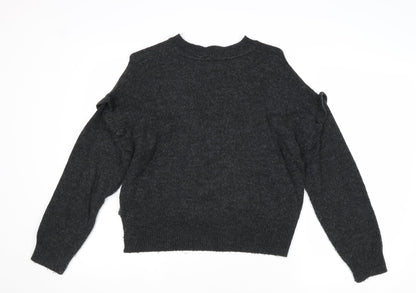 Womens UK Size XS Cooperative Grey Pullover Jumper