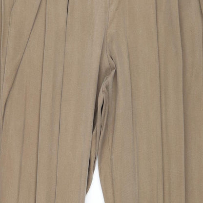 Topshop Womens Brown Lyocell Trousers Size 8 Regular Zip