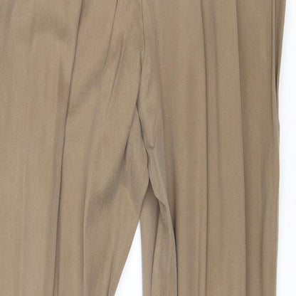 Topshop Womens Brown Lyocell Trousers Size 8 Regular Zip