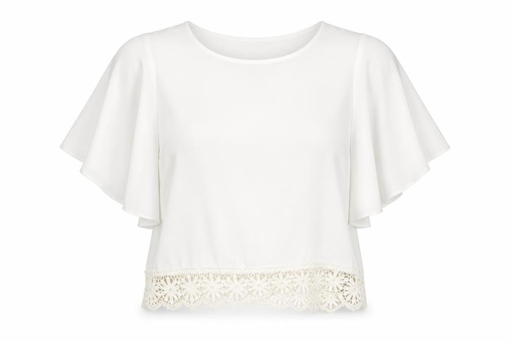 Womens UK Size 8 New Look Ivory Basic Blouse