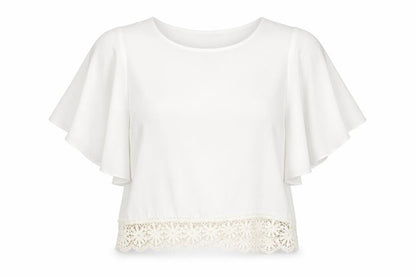 Womens UK Size 8 New Look Ivory Basic Blouse