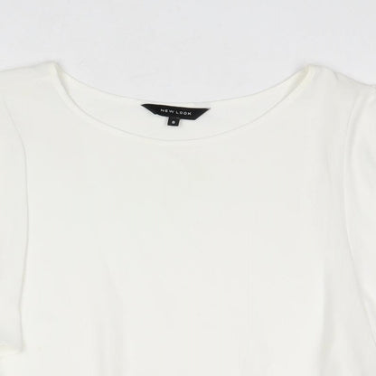 Womens UK Size 8 New Look Ivory Basic Blouse
