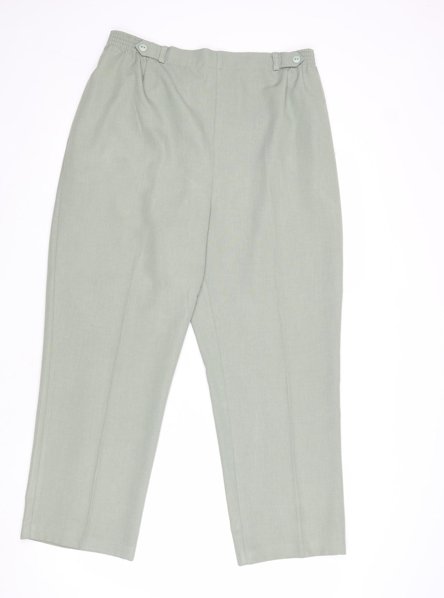 Womens UK Size 14 BHS Regular Fit Carrot Green Trousers