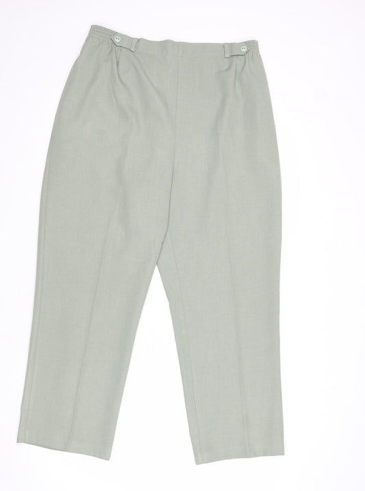 Womens UK Size 14 BHS Regular Fit Carrot Green Trousers