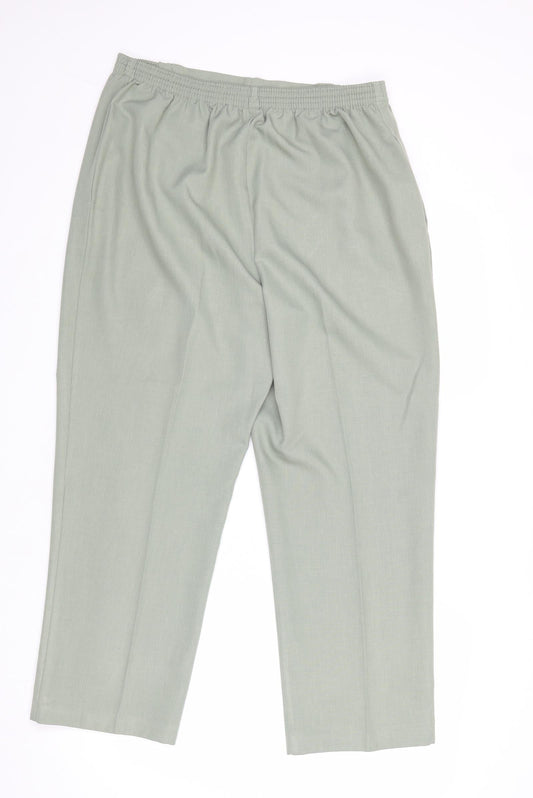 Womens UK Size 14 BHS Regular Fit Carrot Green Trousers