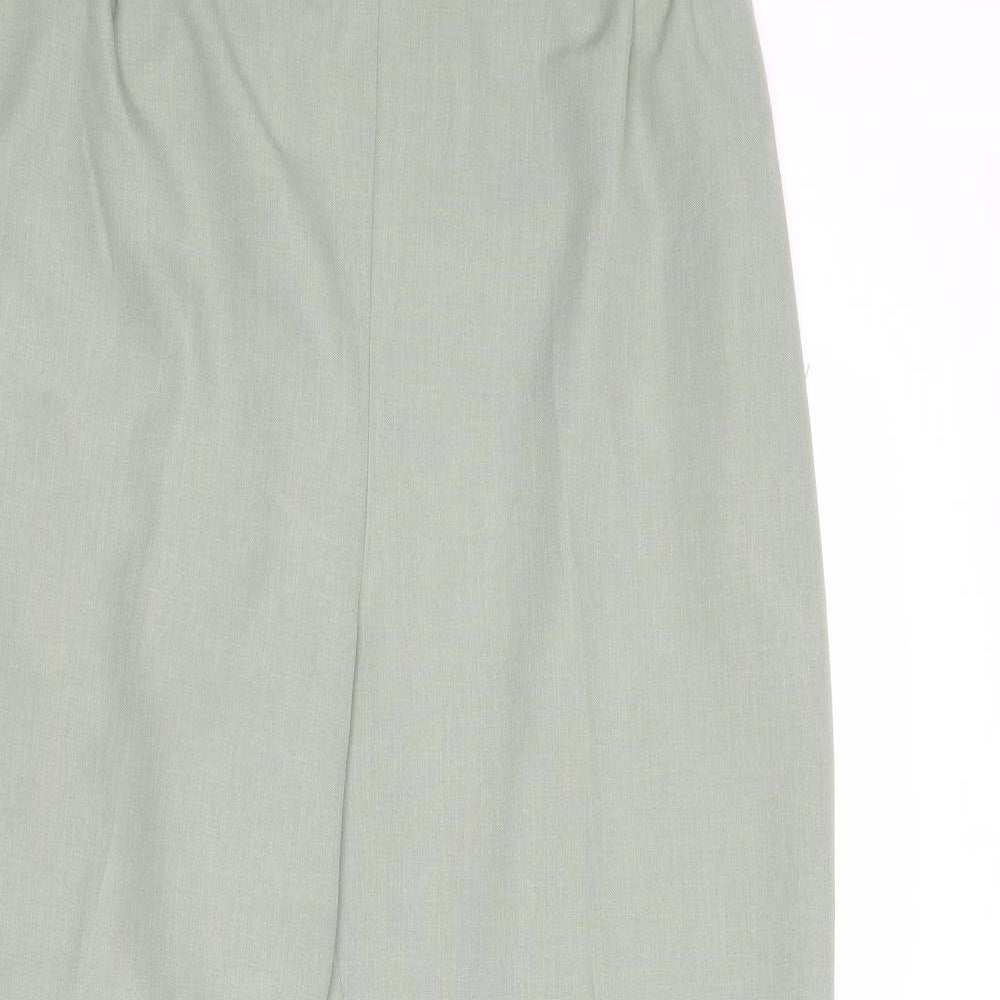 Womens UK Size 14 BHS Regular Fit Carrot Green Trousers