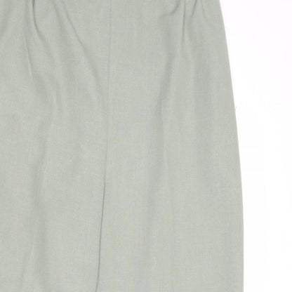 Womens UK Size 14 BHS Regular Fit Carrot Green Trousers
