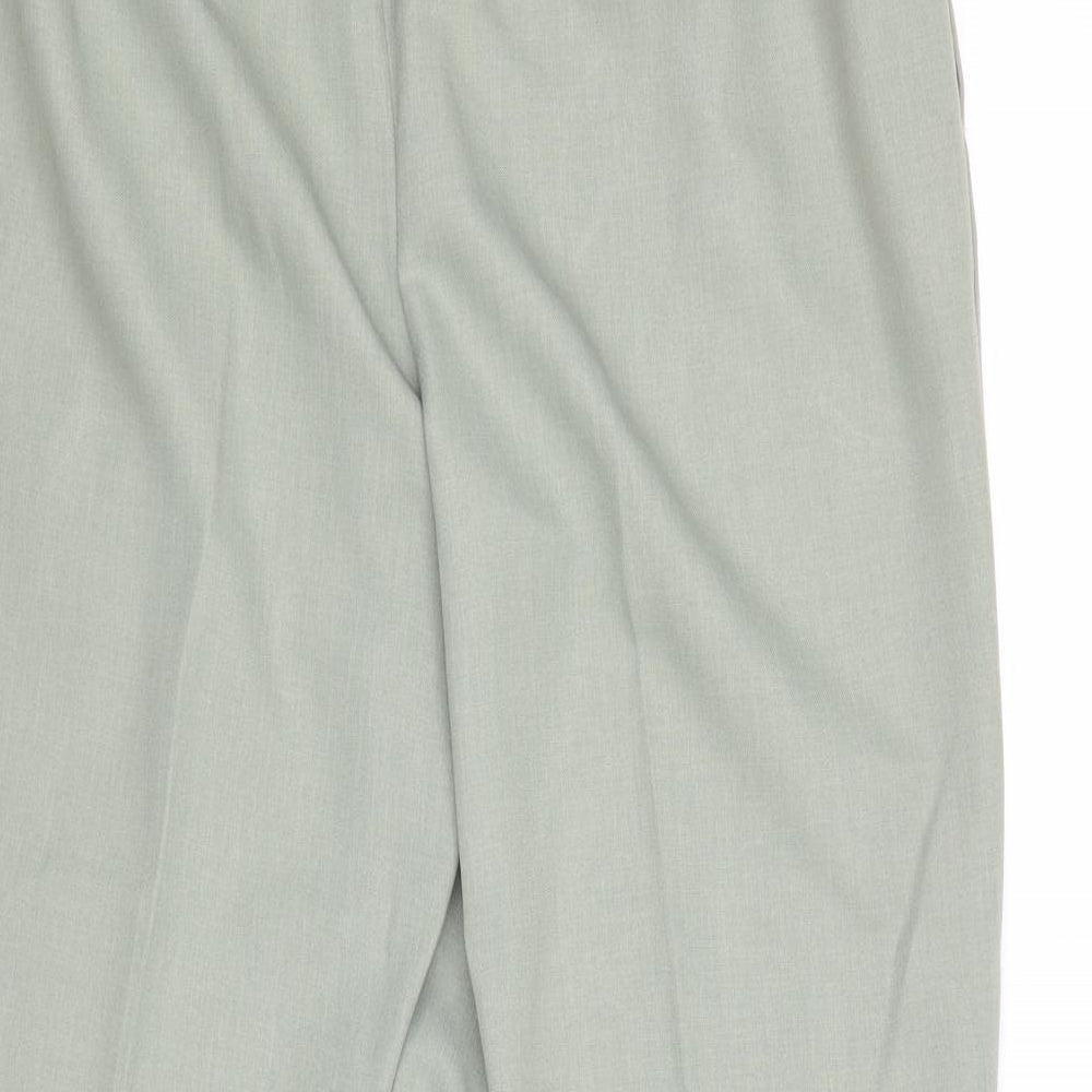 Womens UK Size 14 BHS Regular Fit Carrot Green Trousers