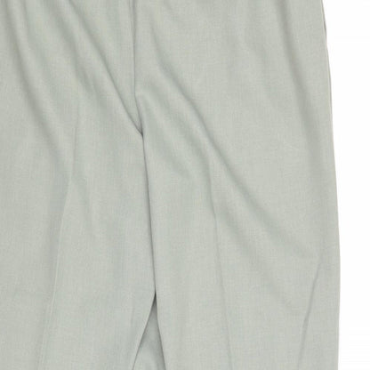 Womens UK Size 14 BHS Regular Fit Carrot Green Trousers
