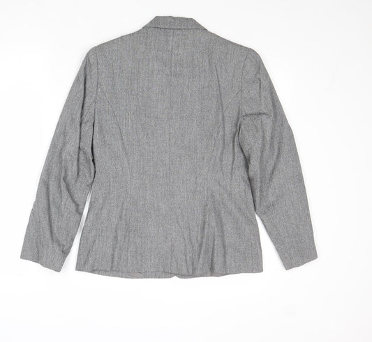 Principles Womens Grey Polyester Jacket Suit Jacket Size 10