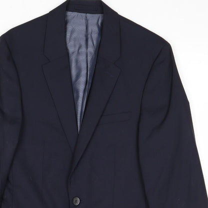Autograph Mens Blue Wool Jacket Suit Jacket Size 36 Regular