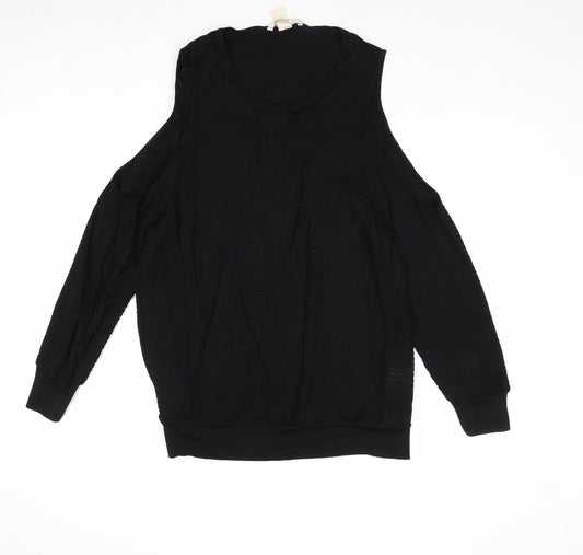 Womens UK Size 10 H&M Black Basic Blouse