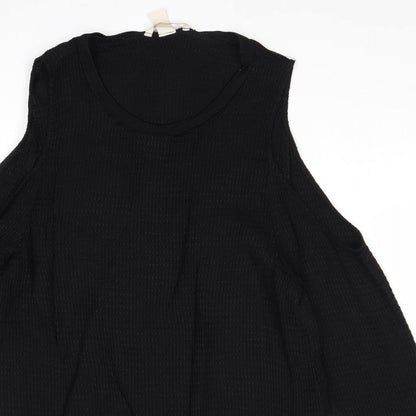 Womens UK Size 10 H&M Black Basic Blouse
