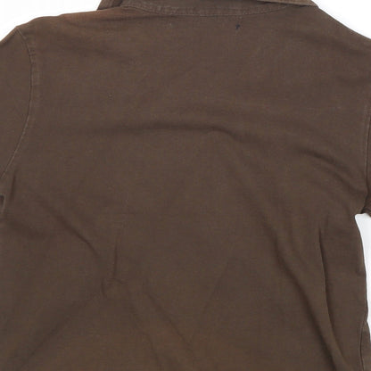 Blue Base Boys Brown Cotton Basic Polo Size 5 Years Collared Pullover