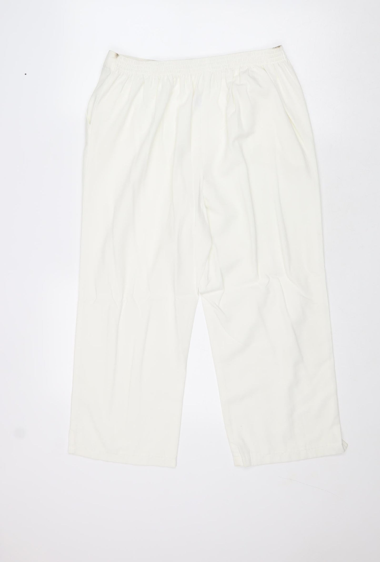 Womens UK Size 14 Agenda Regular Fit  White Trousers