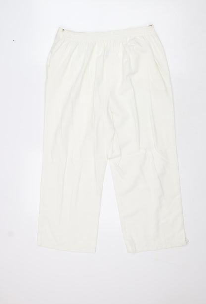 Womens UK Size 14 Agenda Regular Fit  White Trousers