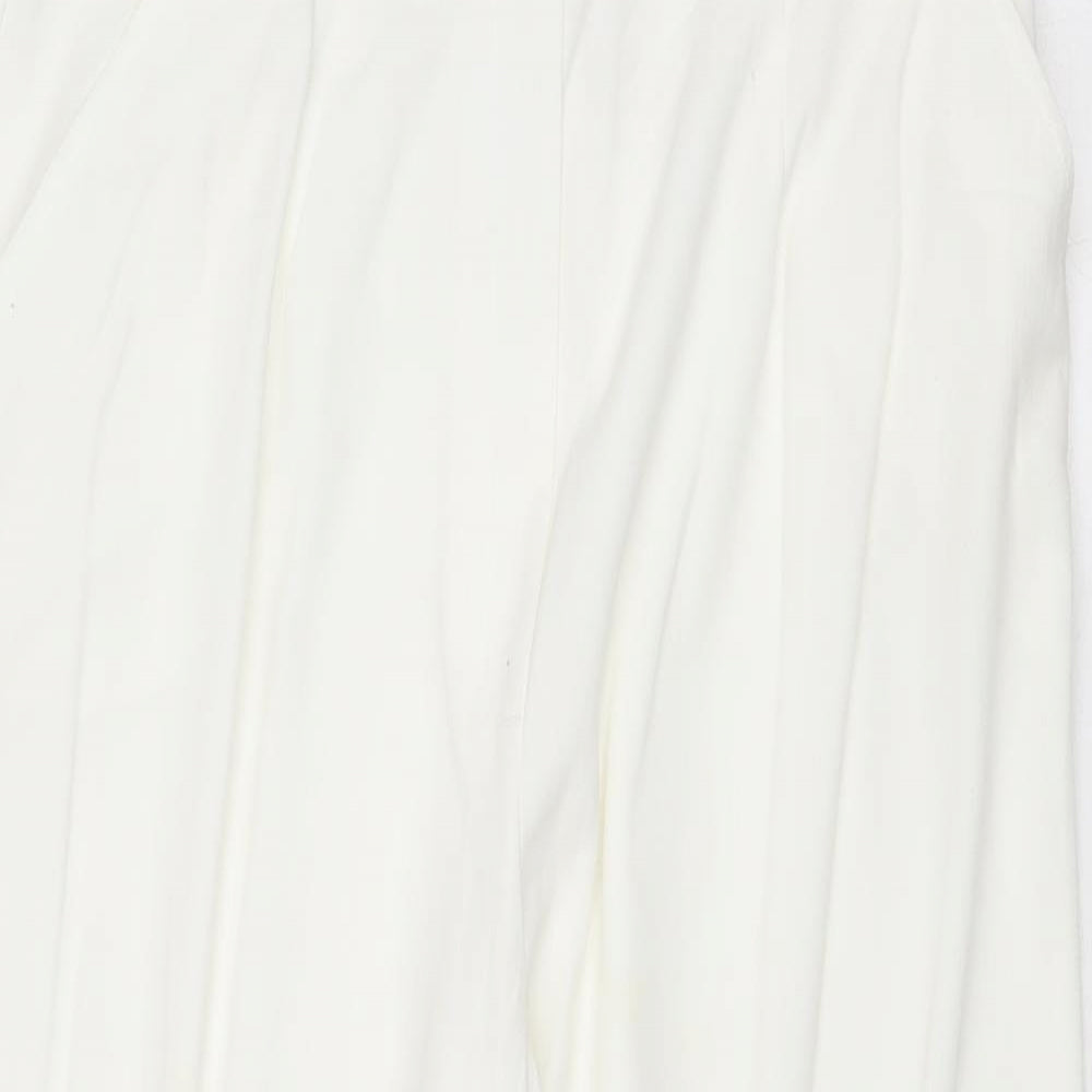 Womens UK Size 14 Agenda Regular Fit  White Trousers
