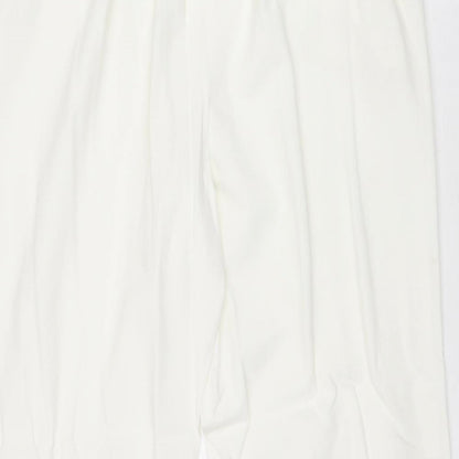 Womens UK Size 14 Agenda Regular Fit  White Trousers