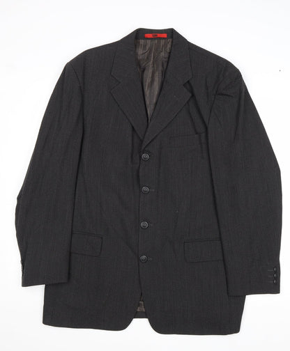 Mens UK Size 40 River Island Regular Black Suit Jacket