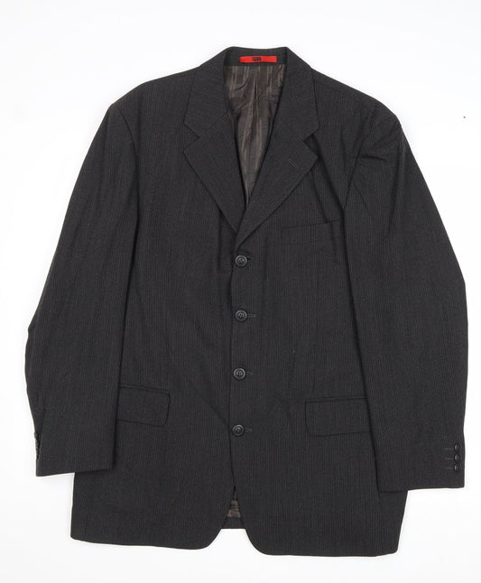 Mens UK Size 40 River Island Regular Black Suit Jacket