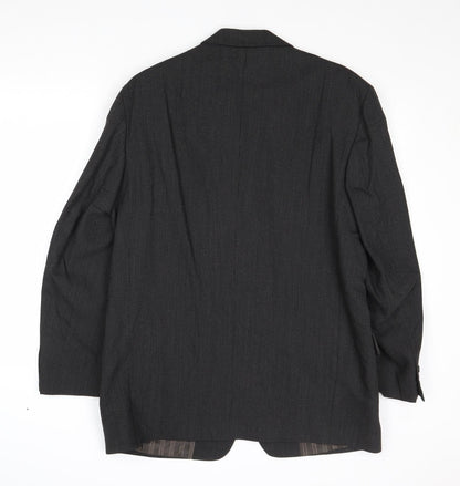 Mens UK Size 40 River Island Regular Black Suit Jacket